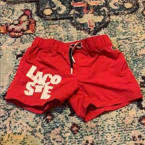 Boys lacoste swim trunks